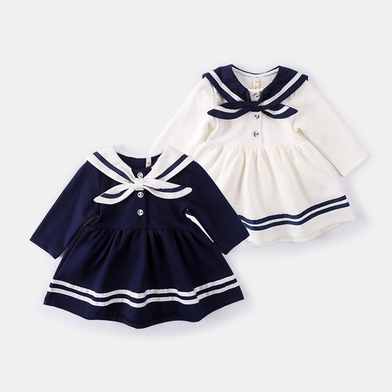 

Girl's Dresses Spring Baby Dress Autumn Long Sleeve Nancy Sailor For Kids Clothing Toddler Girl Fall Clothes, Red