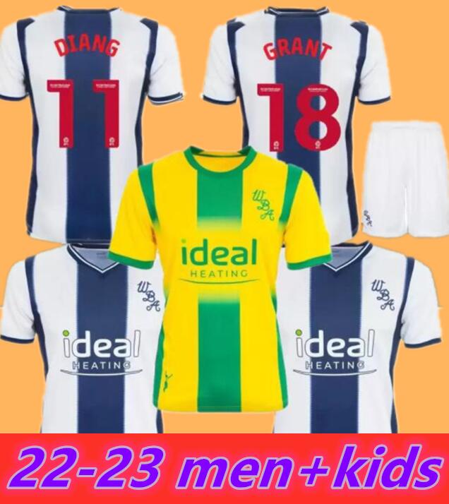 

22 23 WEST Bromwich LIVERMORE Soccer Jerseys YELLOW DIANG BRUNT Albion football shirt 2023 2022 Home Away Robson-Kanu PHILLIPS Men Kids Kits sets uniforms