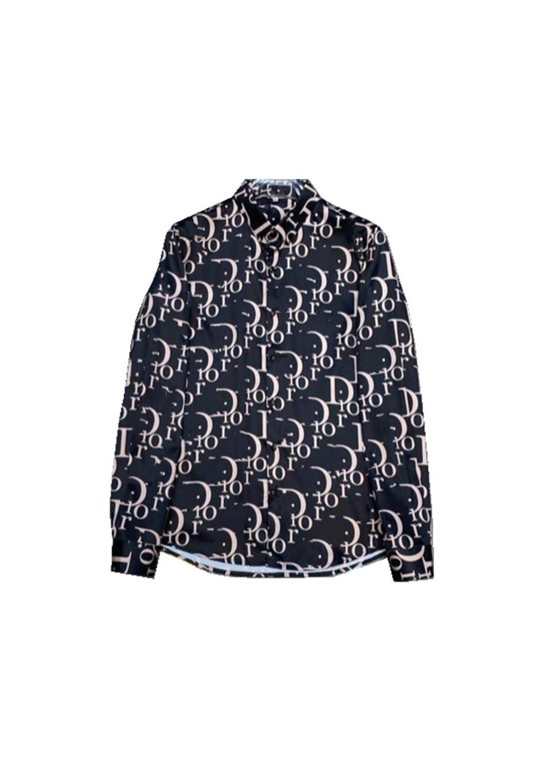 

2022 Mens Designer Shirts Brand Clothing Men Long Sleeve Dress Shirt Hip Hop Style High Quality Cotton Tops M-3XL#19, Black