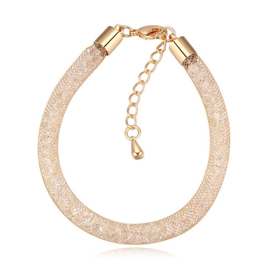 New Design Lap Magic Bag Metal Bracelets For Women Real Crystal From Swarovski Fashion Bangle Weddings Jewelry Girl Gift272L