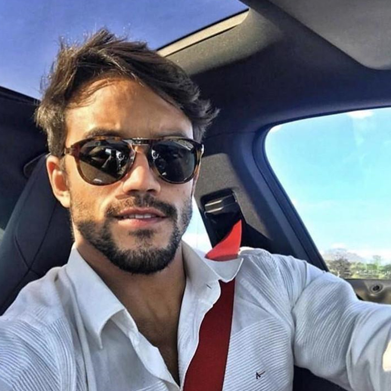 

Superb Hotsale Handsome Pes Men Pilot Sunglasses Elastic Design HD UV400 Driving Sun Glasses Oversized Goggles 55-18-140 Imported Pure-plank Fullrim fullset case