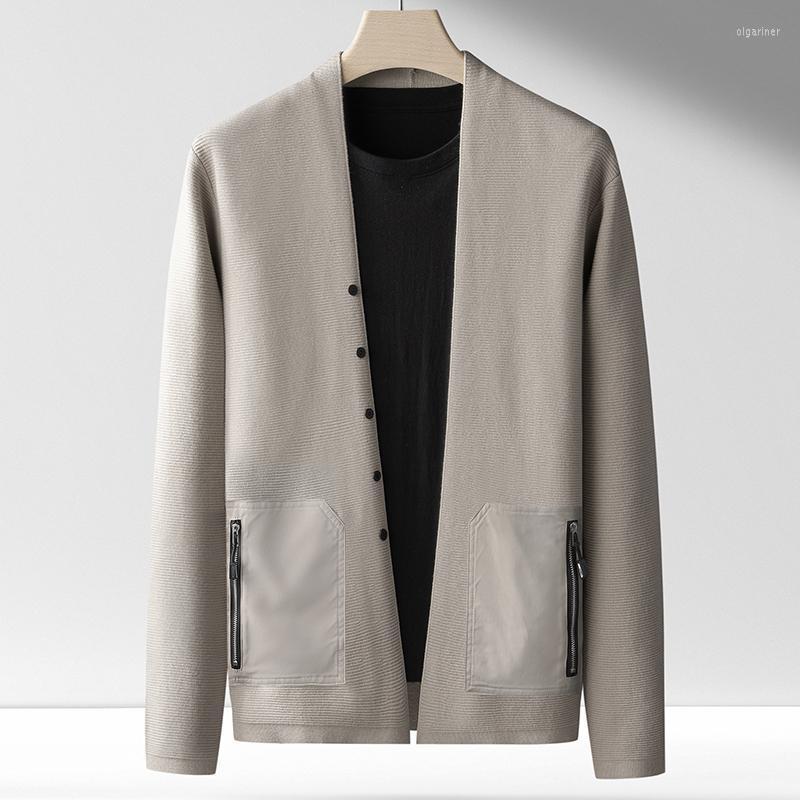 

Men's Sweaters Spring And Autumn Male Long Sleeved Warm Slim Clothing Sweater Kardigan Fashion Casual Men Wool Knitted Q23Men's Olga22, Black