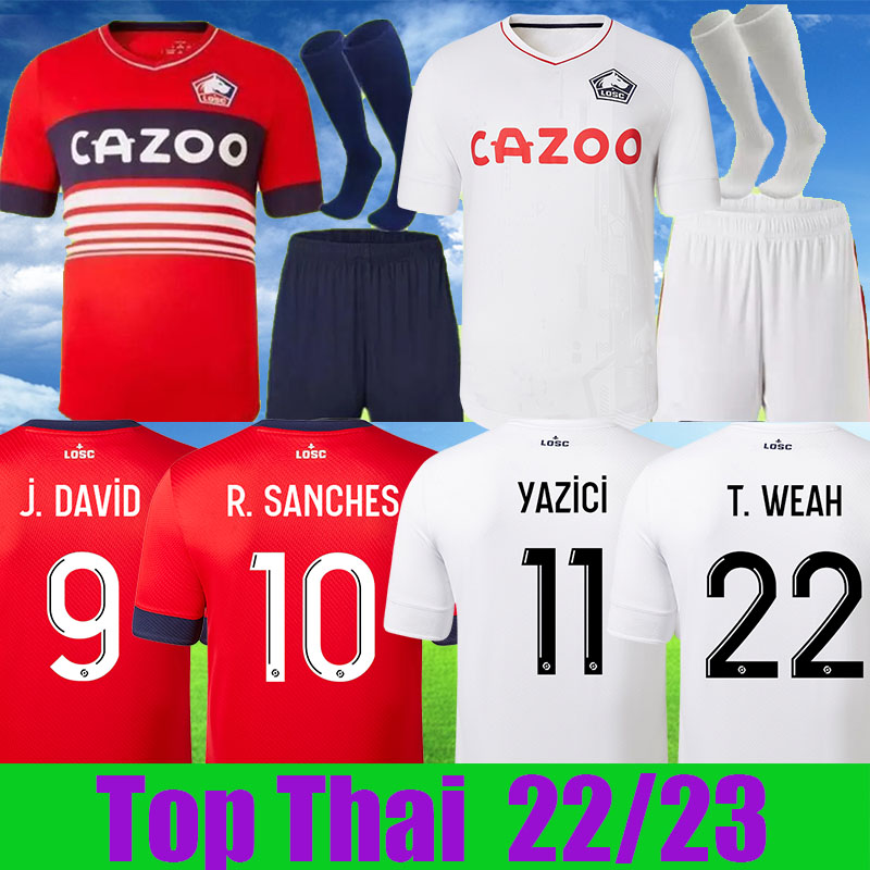 

LOSC Lille 2022 2023 soccer jerseys BURAK J DAVID FONTE BAMBA YAZICI football shirt 22 23 Lille Olympique R. SANCHES 10 maillot Adult Kids Kit ZHEGROVA jersey shirt, 22 23 home patch