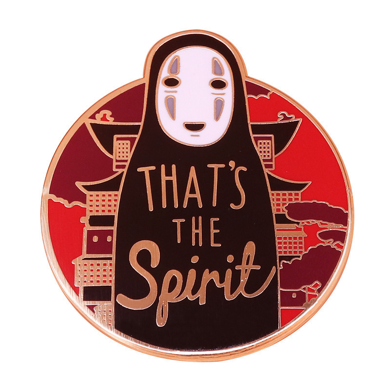 

Anime No Face Spirited Away Hard Enamel Pins Brooch Women Lapel Backpack Bags Badge Fashion Jewelry Gifts, As picture