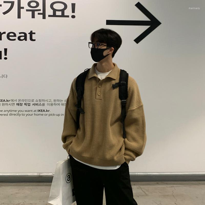 

Men's Sweaters Autumn And Winter Korean Version Of The Trendy Sweater Male Ins Tide Loose Wild Lazy Wind JacketMen's Mari22, Black