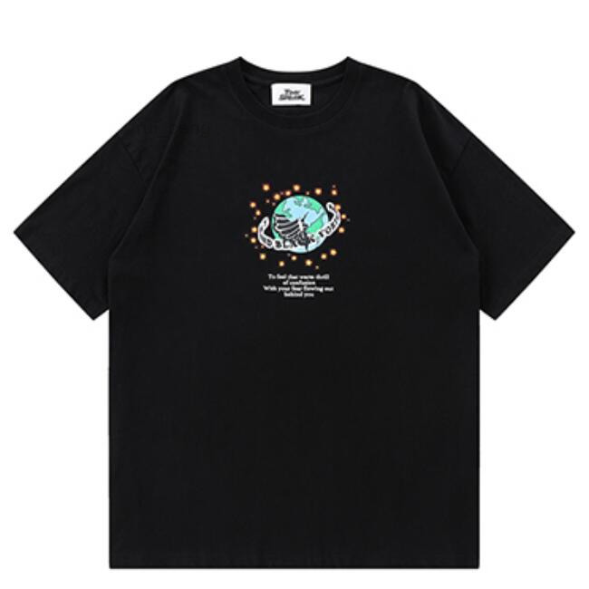

Men Hip 2022 Hop T-Shirt Graphic T Shirt Cotton Oversize Tops Tees Black