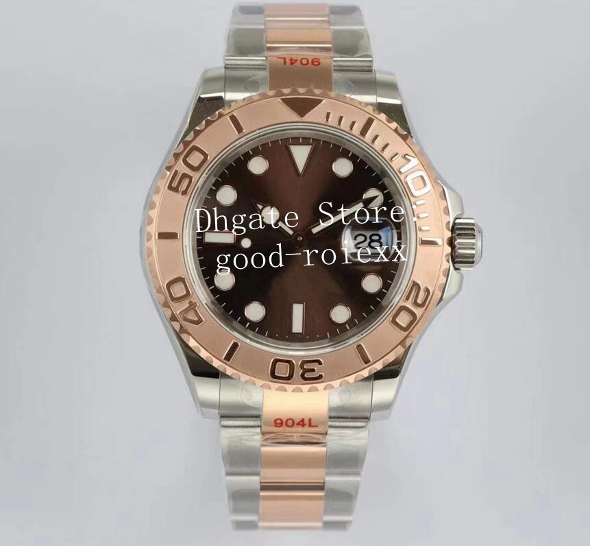 

Watches Men Rose Gold Mechanical Cal.3235 Men's Watch Automatic Eta 904L Steel Chocolate Brown Blue Black Dial 126621 Rubber Strap EW Dive EWF Luminous Wristwatches, Box