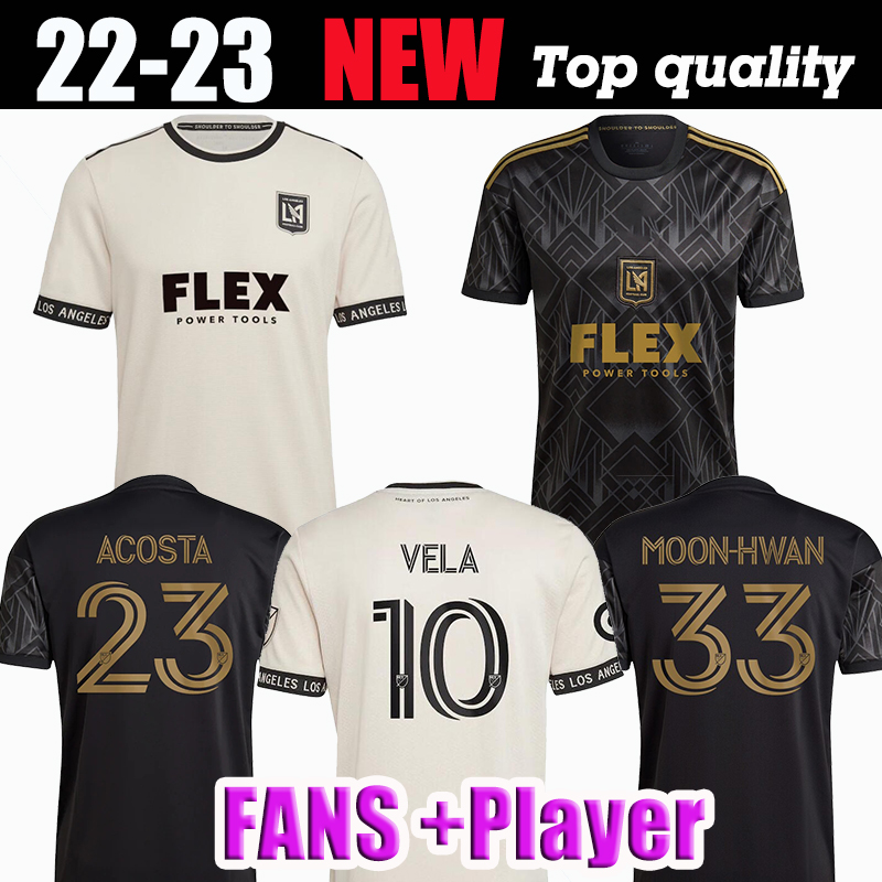 

Player version mls 2022 2023 lafc soccer jersey 22 23 Rossi VELA Kaye Moon-hwan Los Angeles FC Players For Change Black Out Limited Edition fans version football shirts