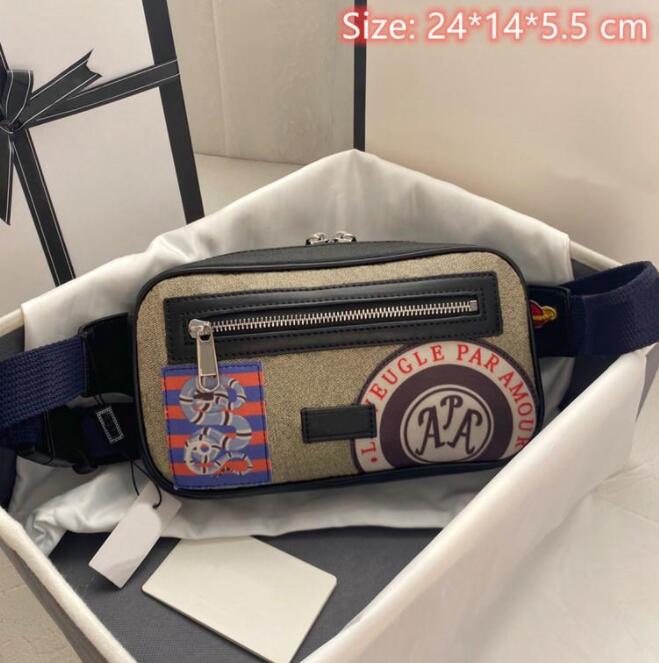 

2022 Designer two bags men Luxury Waist Bags genuine Leather Bag women fanny pack printed Waistpacks, Size 24*14*6