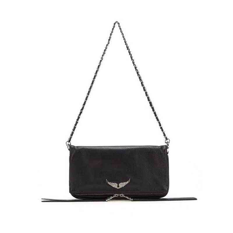 

New Women Bags Women's Messenger Bag Zadig Real Voltaire Bag (2 Chains) Leather Handbag Cowhide Crossbody Bag And Handbag 210729
