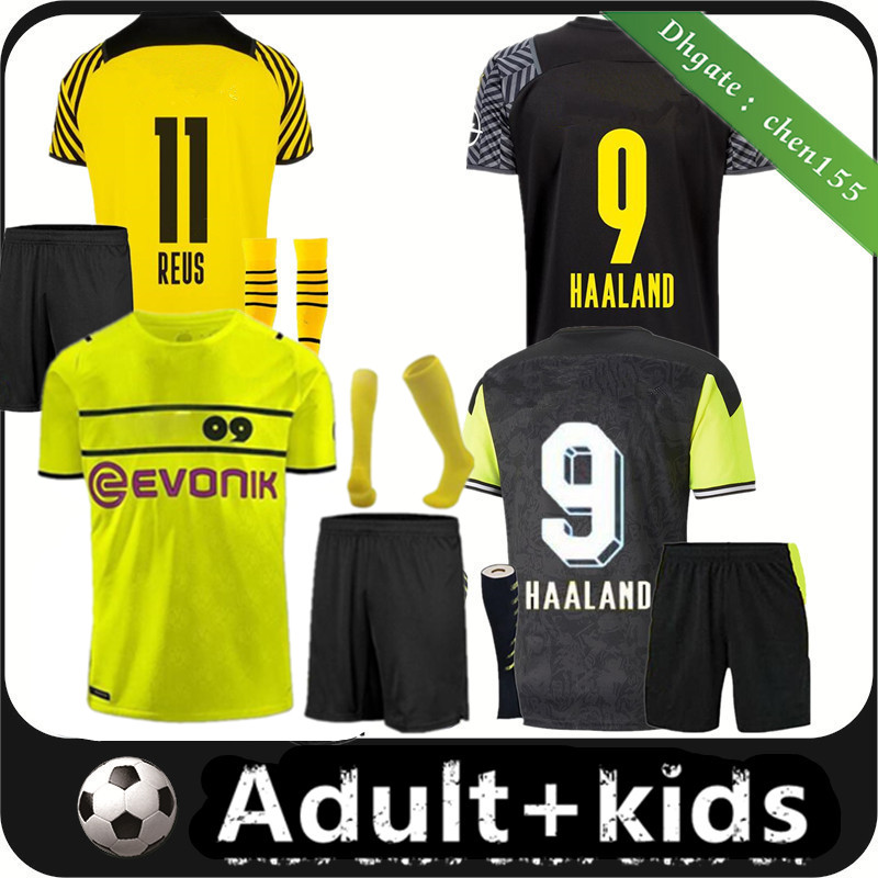 

21  special edition soccer jerseys HAALAND REUS 2021 2022 Dortmund home away men kit BELLINGHAM REYNA BRANDT BALR football kids Suit 16-XXL, 3rd kit