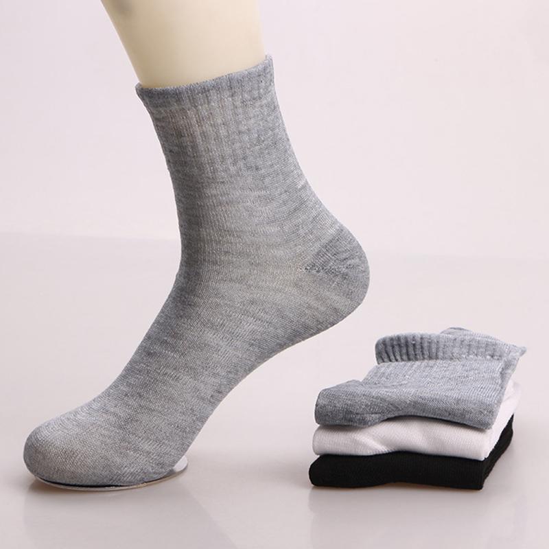 

Men's Socks Funny Men's Winter Autumn Happy Business Solid Color Breathable Long Cotton Sports Deodorant High Elasticity SocksMen's, Black