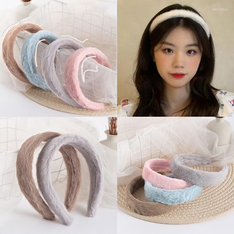

Bandanas Warm Imitate For Headband Women Thicken Plush Wide Hair Hoop Sweet Girls Bezel AccessoriesBandanas BandanasBandanas