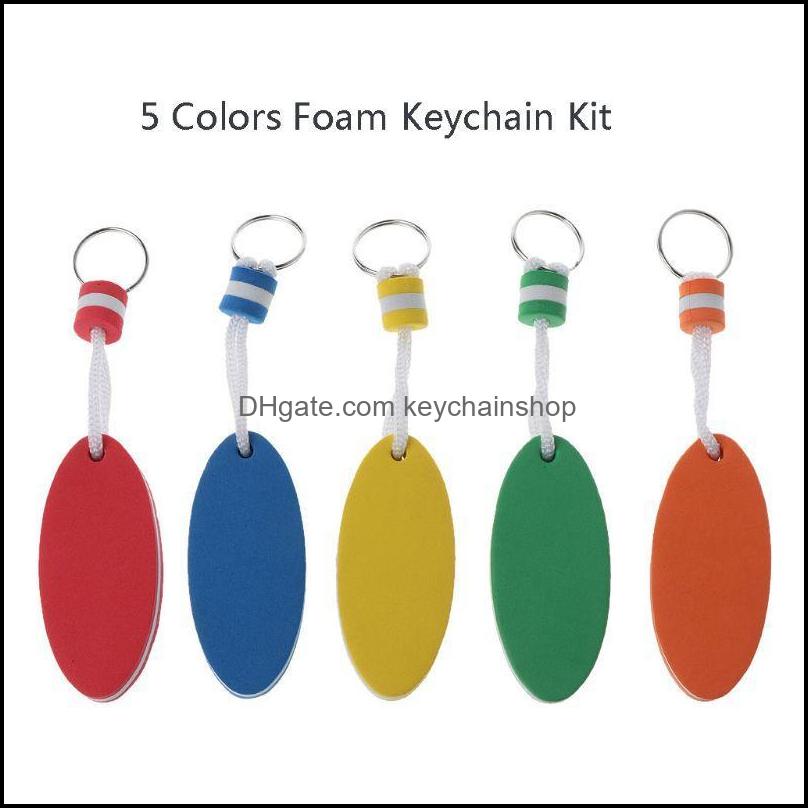 

Keychains Fashion Accessories 5Pcs Oval Foam Floating Keychain Boating Fishing Surfing Outdoor Sports Keyrineychains Drop Dhjos