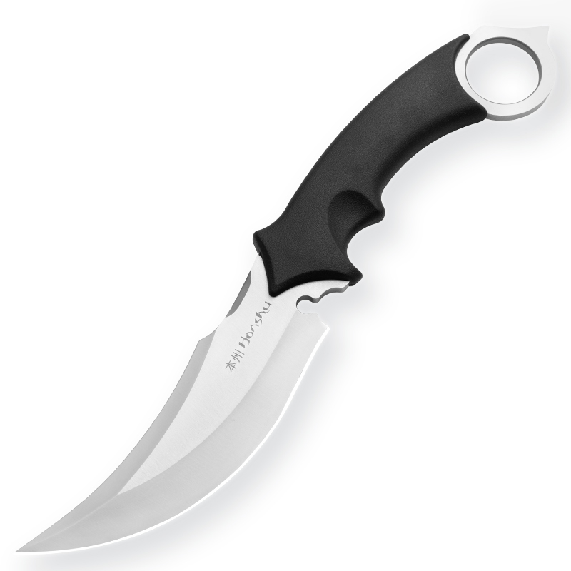 

Top Quality HonShu Fixed Blade Crescent Tactical Knife 9Cr18Mov Satin Blade Full Tang Klaton Handle Outdoor Survival Straight Knives with Leather Sheath