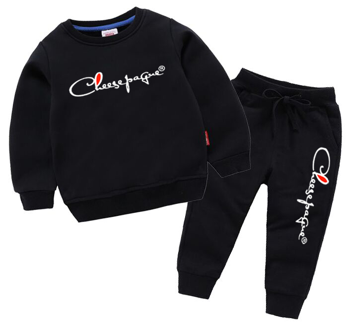 spring Autumn kids Girls Clothes Sets baby 2pcs Winter Children's Pullover pants For Boys Cotton Tops With Hooded Suits-image-772339133