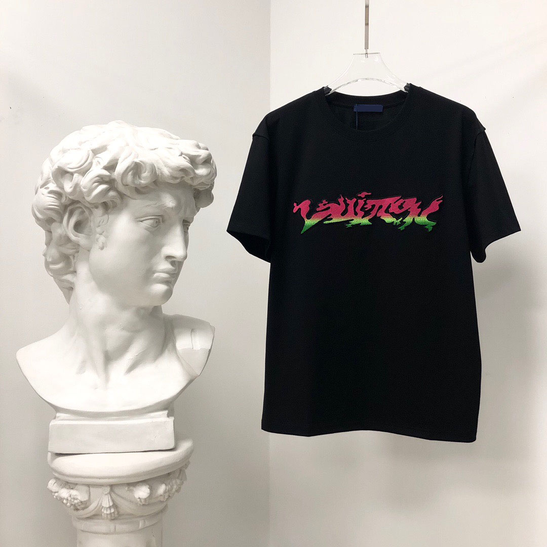 

2022ss spring and summer new high grade cotton printing short sleeve round neck panel T-Shirt Size: -l-xl-xxl-xxxl Color: black white d696h65