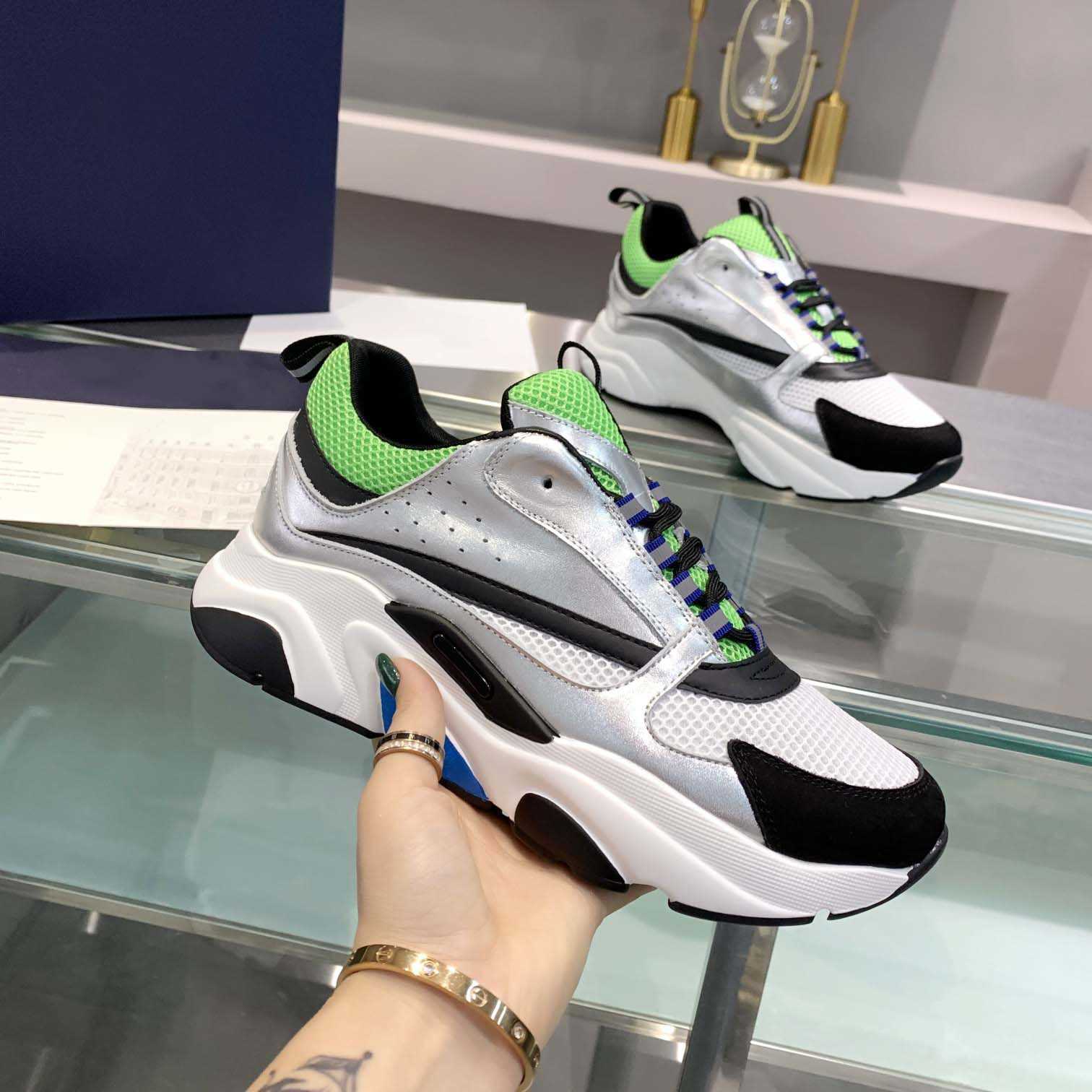 

B22 Fashion Designer Casual Shoes for Men Women Top Leather Canvas Mesh Calfskin Patchwork Vintage Trainers Outdoor Loafers With Socks, 16