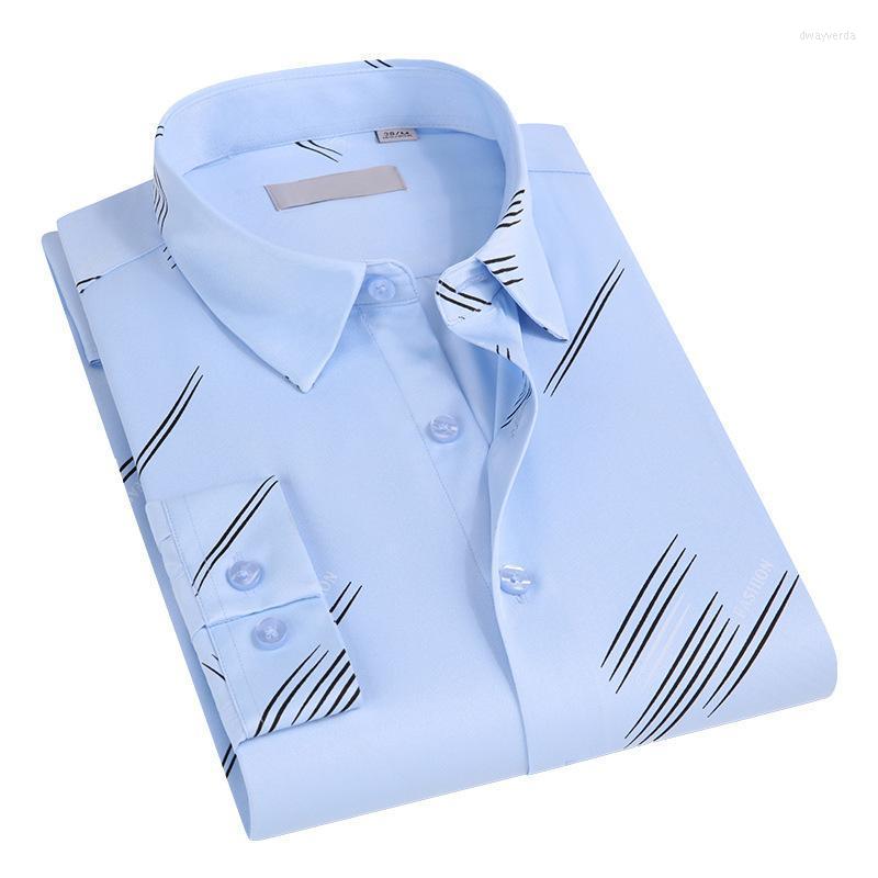 

Men's Dress Shirts High Quality Mens Long Sleeve Dresses Shirt Casual Regular-Fit Man For Men Business Dway22, 6515 white