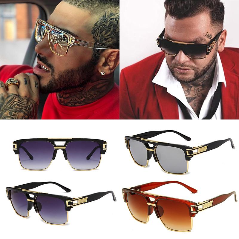 

Sunglasses Designer Women's Vintage Square Large Frame Gradient Lens Car Driving Glasses For MenSunglassesSunglasses