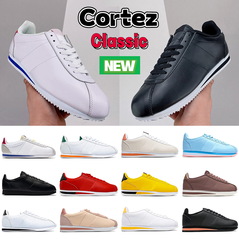 

New Cortez Classic basic men running Shoes triple black white Forrest Gump nylon university blue red light bone iridescent stranger things low women Sneakers, Shoe box