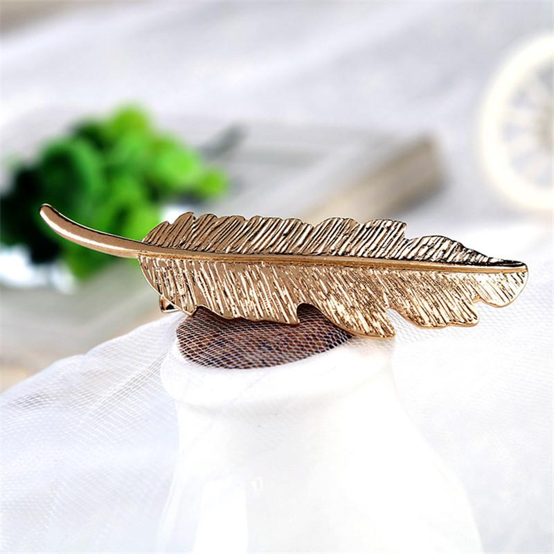 

Hair Clips & Barrettes Clip Vintage Tiara Gold Leaves Silver Feather Headpiece Bridal Hairpin Jewelry Girls Gift Wedding Dress AccessoriesHa