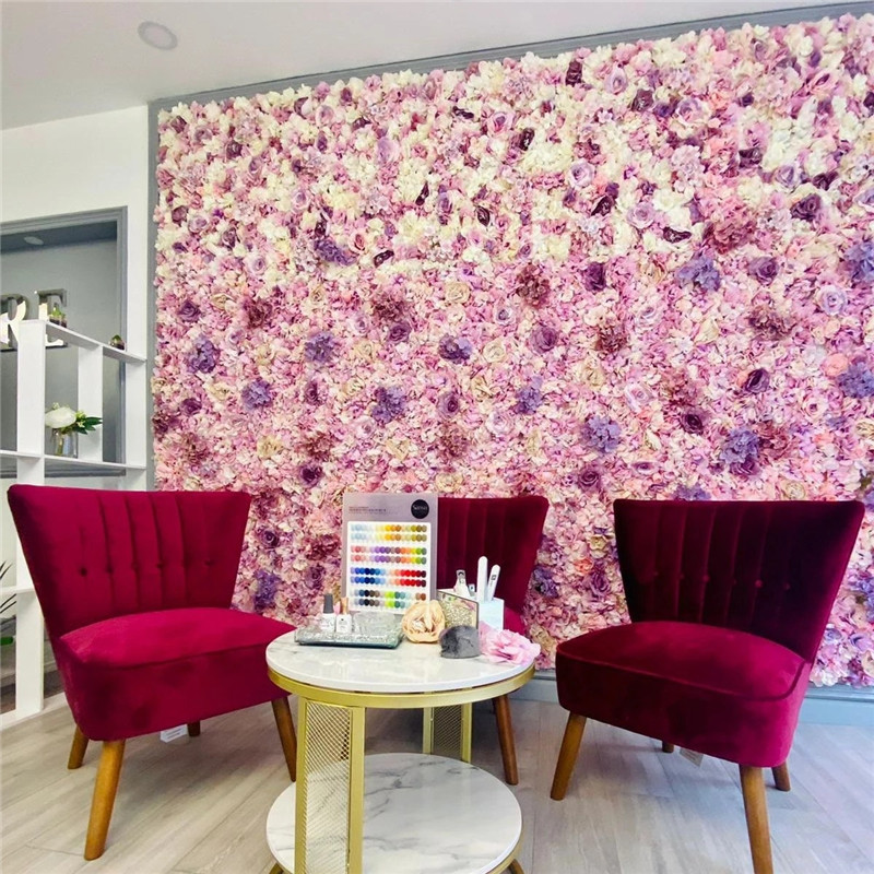 

40x60cm Decorative Flower Panel Wall Handmade Leaf Artificial Silk Flowers for Wedding Wall Decor Baby Shower Party Backdrop