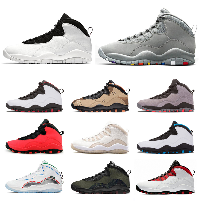 

Men Basketball Shoes 10s 10 Cool Grey Cement Ember Glow Tinker I'm Back Powder Blue Breathable Mens Trainers Sports Sneakers, Wings