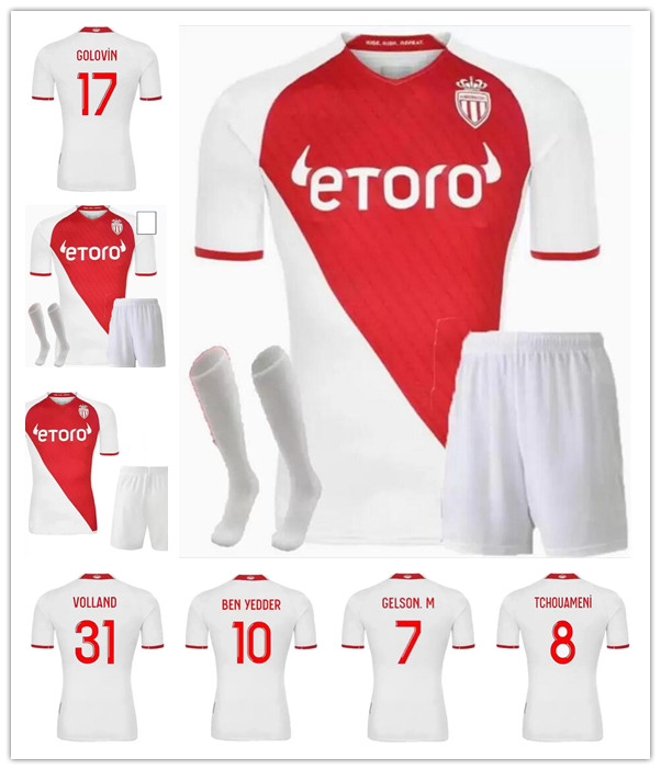 

2021 2022 Top Quality AS Monaco BEN YEDDER Soccer Jerseys JOVETIC GOLOVIN 21 22 maillot de foot AGUILAR FABREGAS Football Shirt