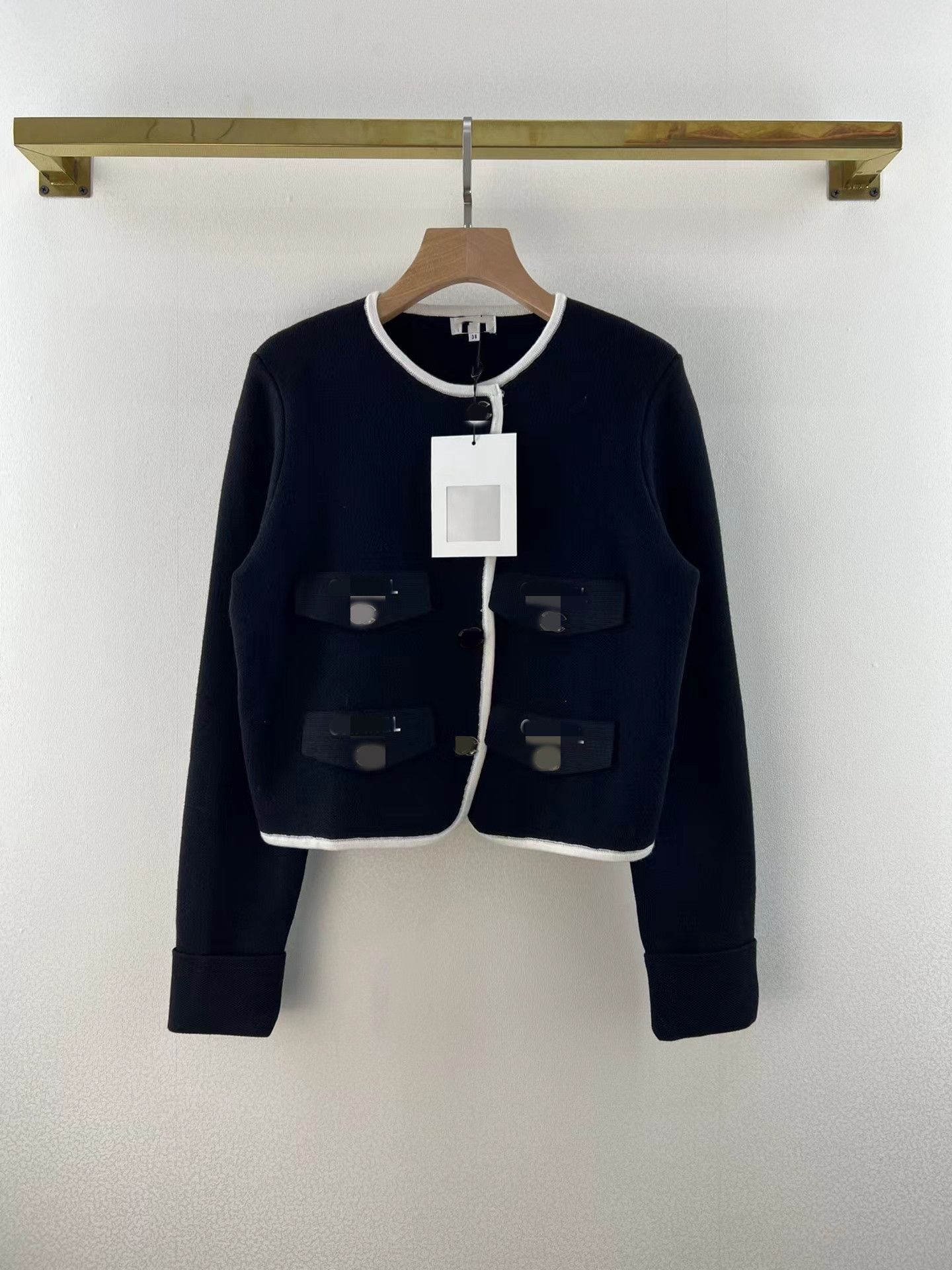 

Milan Runway Sweaters 2022 Spring Autumn Long Sleeves O Neck Women' Sweaters High End Jacquard Cardigan Designer Sweater 0316-1, White