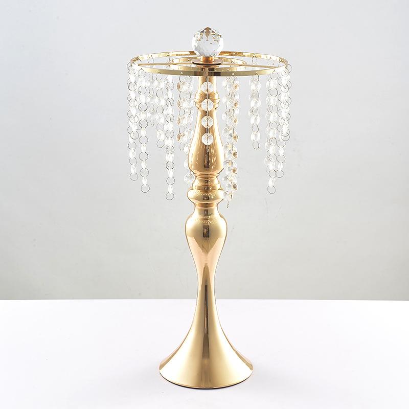 

Vases Crystal Flower Rack Wedding Table Centerpieces Vase Holders Gold Road Lead For Party Home Decoration