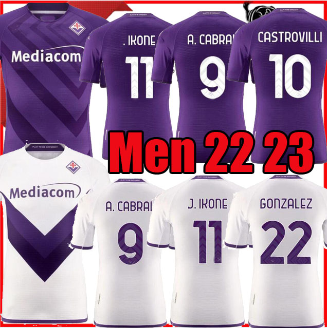 

2022 FIORENTINA soccer jerseys CASTROVILLI 2023 RIBERY A. CABRAL J.IKONE CALLEJON PRINCE GONZALEZ 22 23 HOME AWAY Fiorentina Football Shirts VLAHOVIC maillot de foot