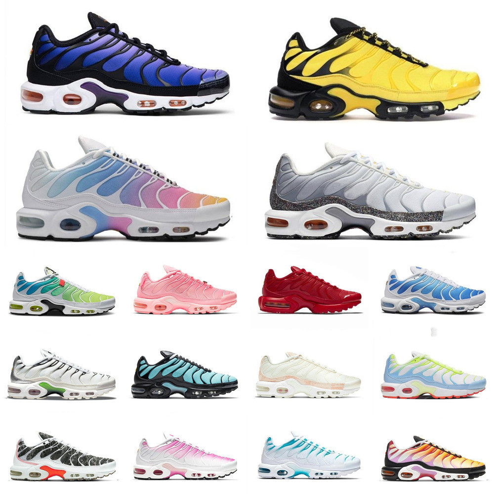 

TN plus running shoes mens Black White Volt Orange Gradients Cherry Red Cool Wolf Grey Neon Green Olive Blue Fury tns mens womens outdoor trainers sneakers, 42 atlanta 36-40