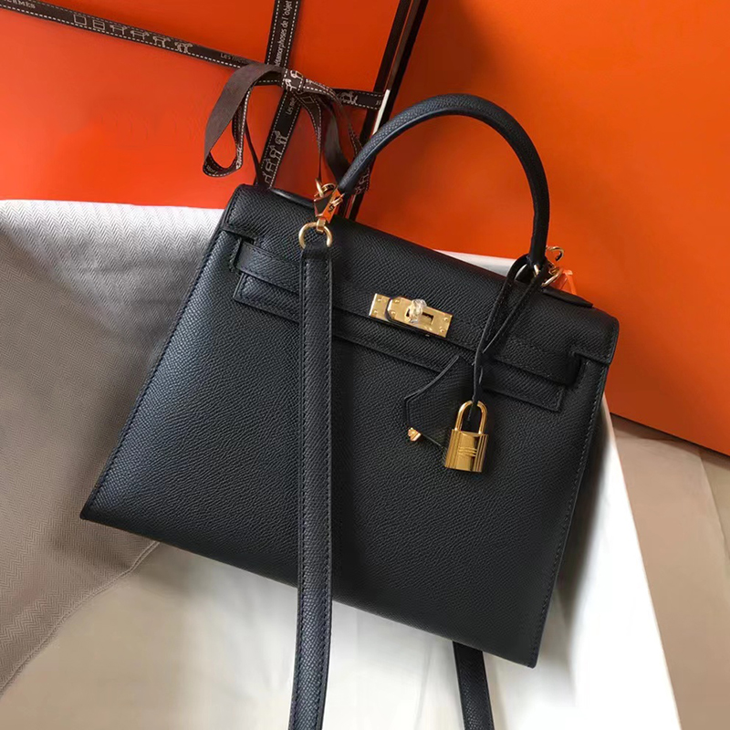 

7A+ Top Quality Bag Women Purse Designer Epsom Bags Handmade Luxury Designer Handbags Classic Fashion Togo Leather Wallet Sac De Luxe Femme Non-Perforated wax, Black gold buckle