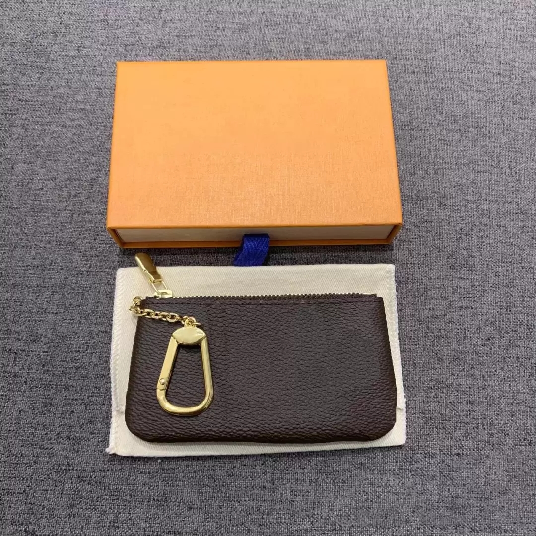 

High quality Genuine Leather Coin Purse Luxury design Portable KEY P0UCH wallet classic Men women Chain bag With dust bag and box, Not for individual sale