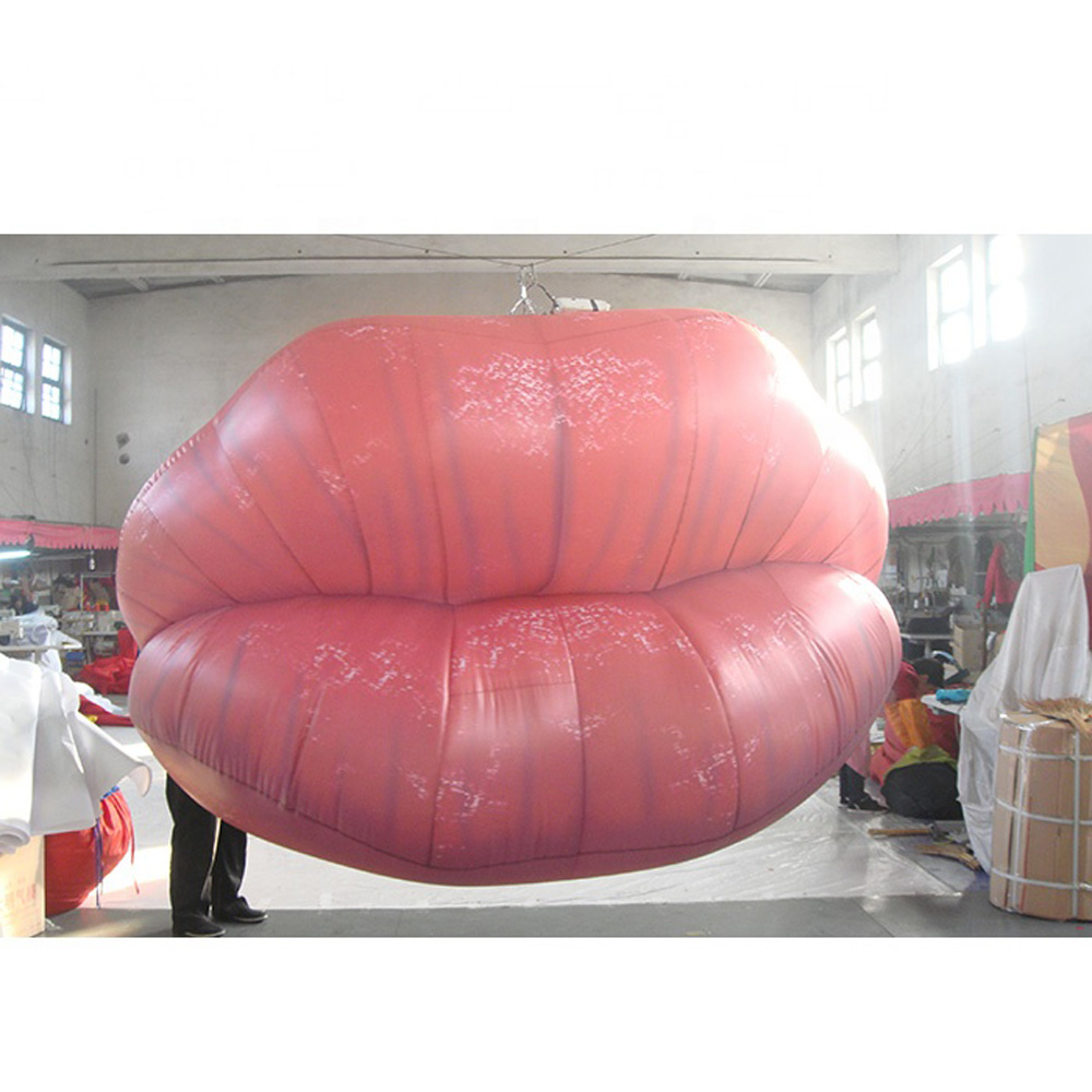 

Valentine' s Day Giant Inflatable Lip Model Airblown Mouth Balloon For City Parade Event Decoration