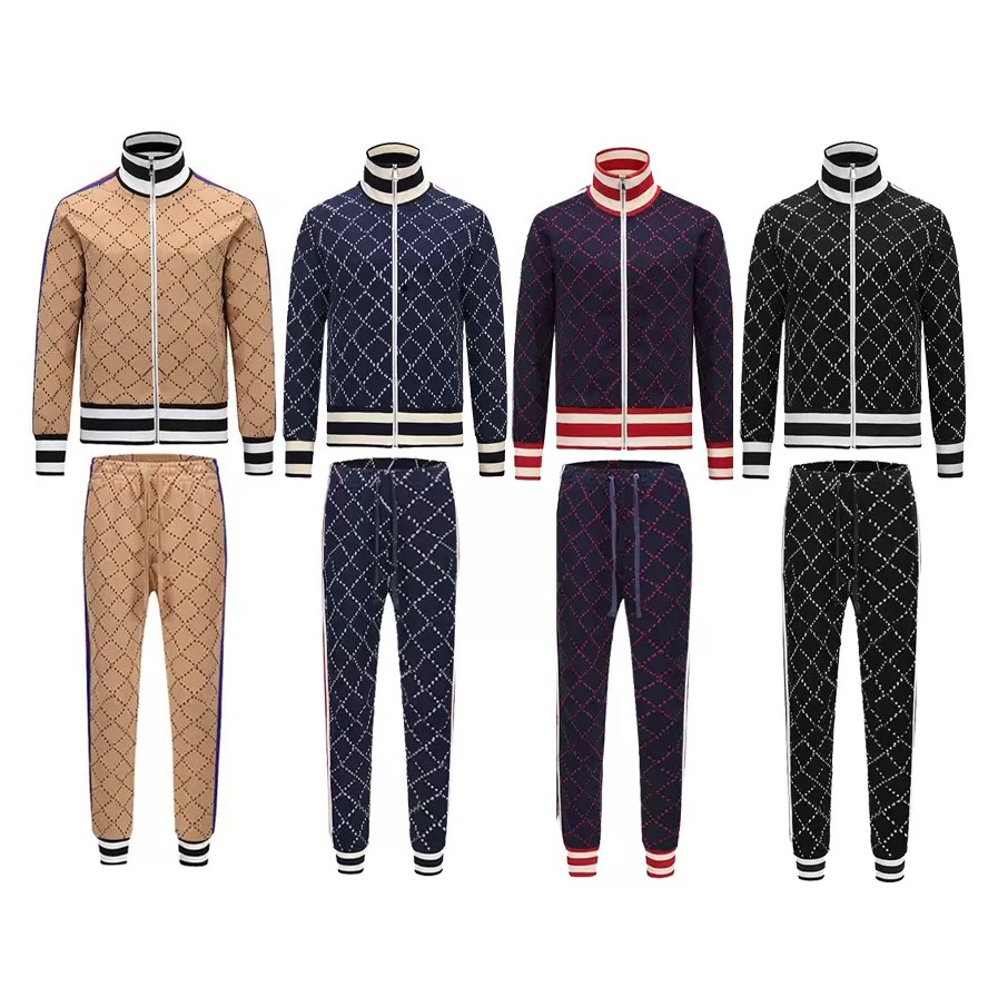 

Mens Tracksuit Two Pieces Sets Jackets Hoodie Pants With Letters Fashion Style Spring Autumn Outwear Sports Set Tracksuits Jacket Tops Suits S-2XL