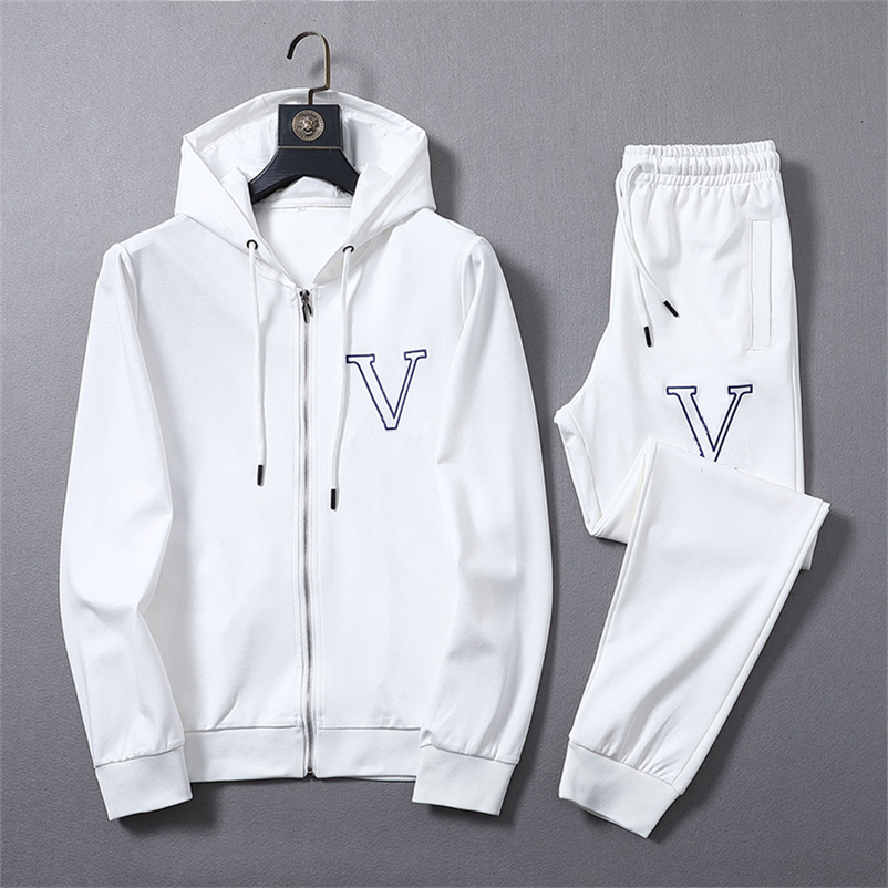 

Mens clothing 22SS brand running tracksuits men sportswear suits spring and autumn long-sleeved two-piece sportswears jogging jacket + pants, 07