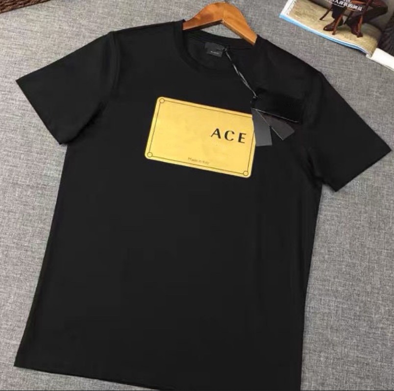 

Fashion Mens Designer T Shirt High Quality Womens gold Letter Print Short Sleeve Round Neck Cotton Tees Polo Plus Size -5XL, White