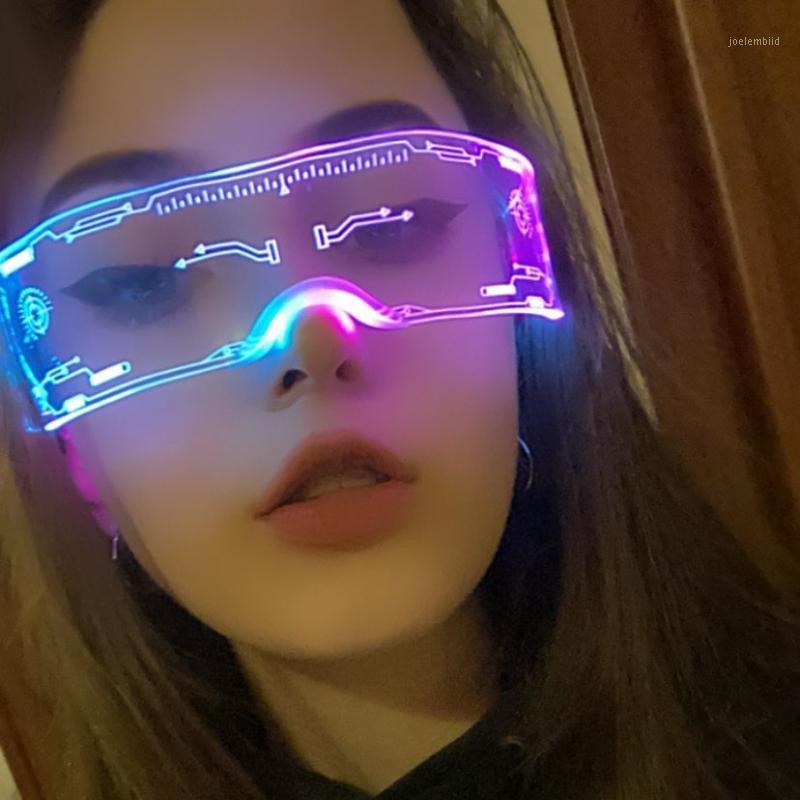 

Glasses EL Wire Neon Party Luminous LED Light Up Rave Costume Decor DJ Halloween Decoration Sunglasses