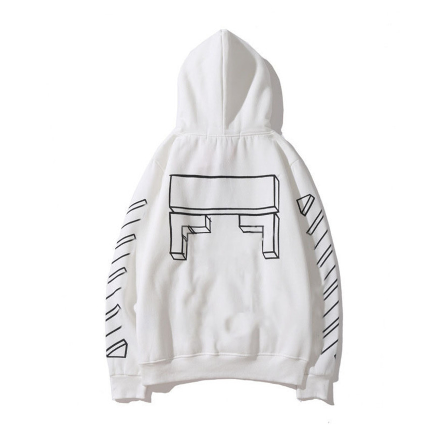 

Loose White Mens Classic Sweatshirts High Quality Fashion Brand Hoodie Designers Luxury Pullover Back Oil Paint Arrow x Men Women Hoodies Tops Black Jacket 9ecz