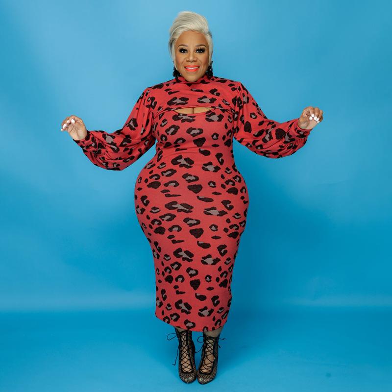 

Women's Plus Size Tracksuits ZZ Women Clothing 2 Piece Set Leopard Print Long Sleeve Crop Top Camisole Bodycon Dress Drop WholesaleWomen's, Pink