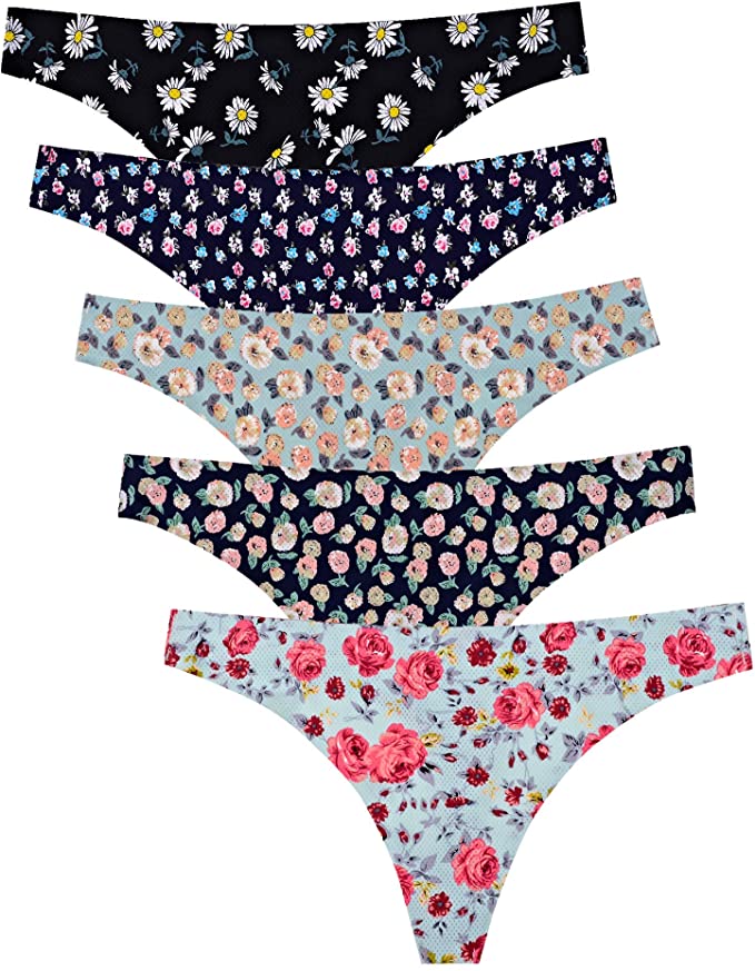 

Designer Womens G-Strings Thong Underwear Panties Sexy Mid Waist Briefs Seamless Thongs For Women Lady Floral Print Underpants Lingerie 19 Patter Brief