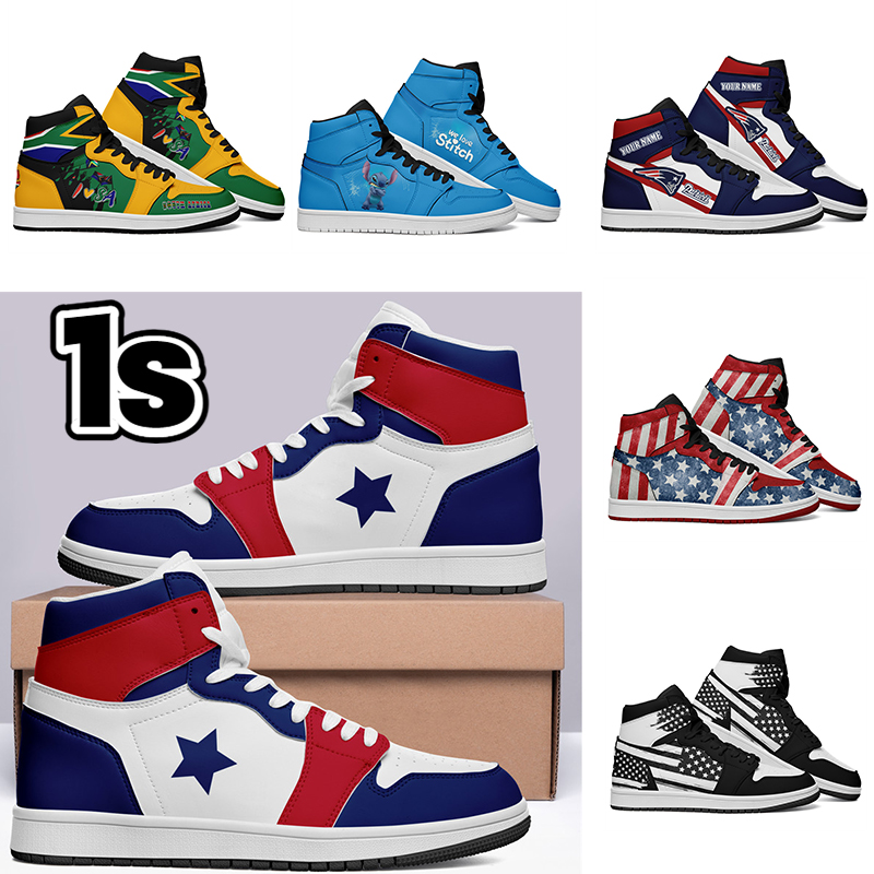 

Fashion Customized 1 High Leather Basketball shoes 1s Custom shoes DIY My Idea Men Women Sneakers Mens Sports trianers with box