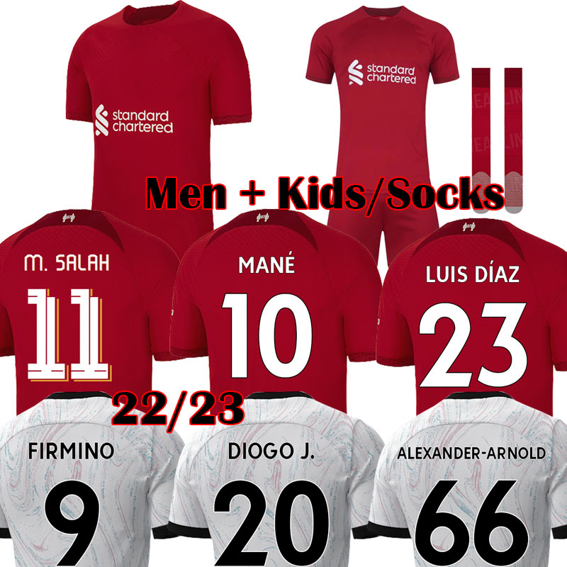 

22 23 Luis Dlaz jersey ALEXANDER ARNOLD SALAH soccer jerseys 2022 2023 FIRMINO MANE THIAGO DIOGO J football shirts VIRGIL MILNER men kids set uniform socks, Kids away