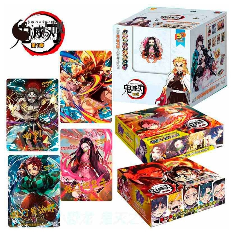 

DEMON SLAYER No Yaiba Paper Card Letters One Games Children Anime Peripheral Character Collection Kid's Gift Playing Card Toy 220713