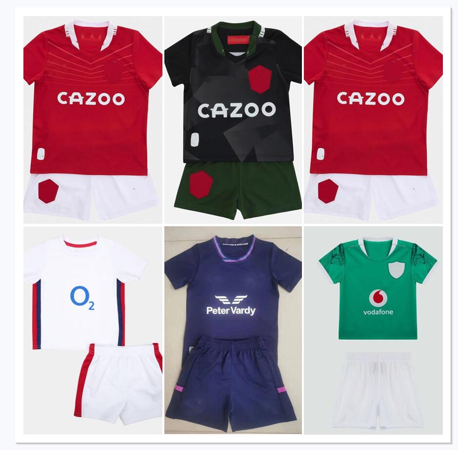 

2122 GAA FORMULA F1 blue Horton kids rugby sets 21 22 Scotland england ireland maroons Tonga youth children boys training match kit Minikit, White