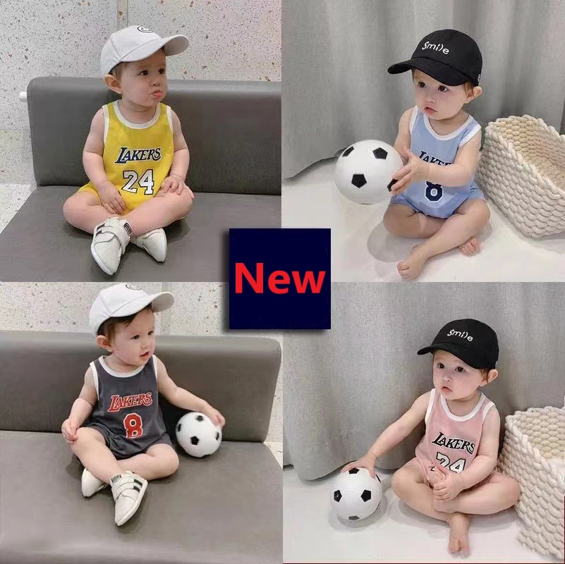 Infant Barboteuses Bébé Fille Garçon Vêtements D'été 100% Coton Sans Manches Combinaison Pour Nouveau-Né En Plein Air Sport Bébés Combinaisons