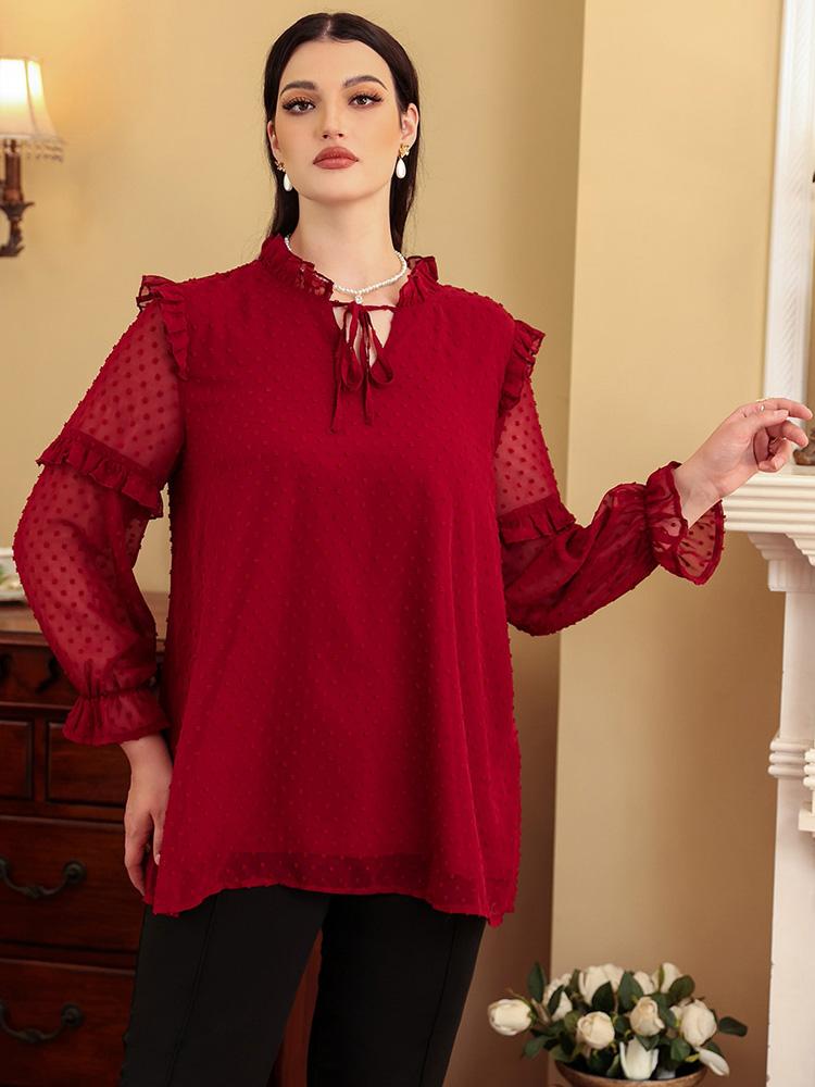 

Women's Plus Size T-Shirt Clearance Price Large Outfits Fashion Women's Tops 2022 Spring Red Oversize Long Sleeve ClothingWomen's