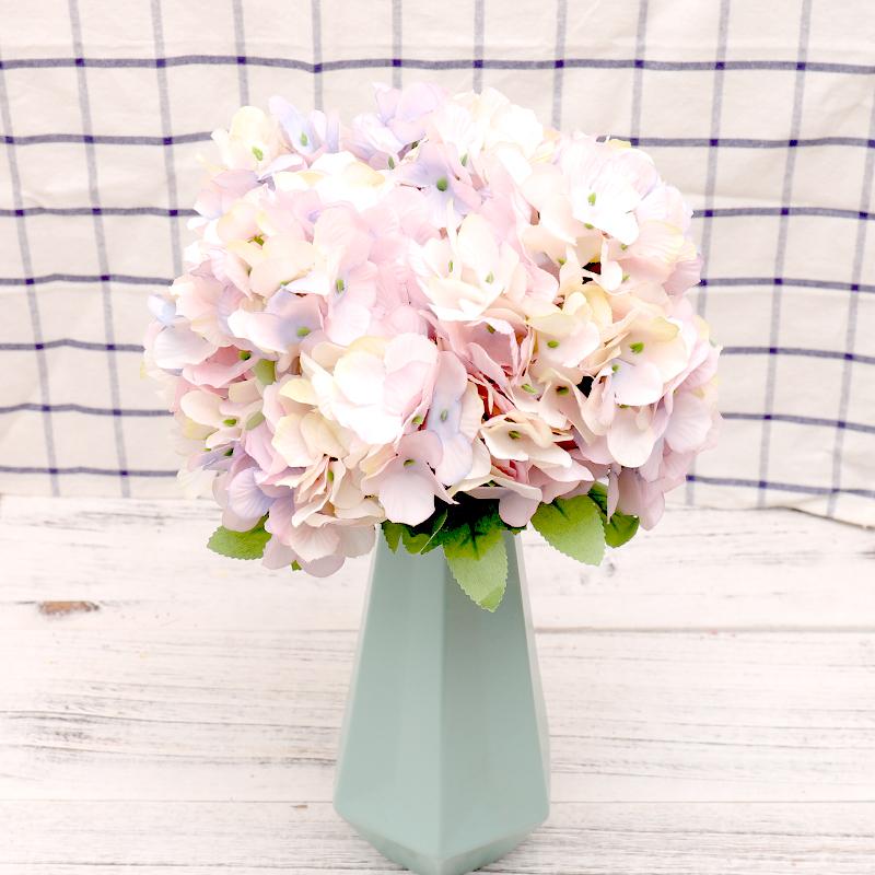 

Decorative Flowers & Wreaths Purple Silk Hydrangea Artificial High Quality Bridal Bouquet Fake Flower Home Wedding Centerpiece Decoration Ac, Random color